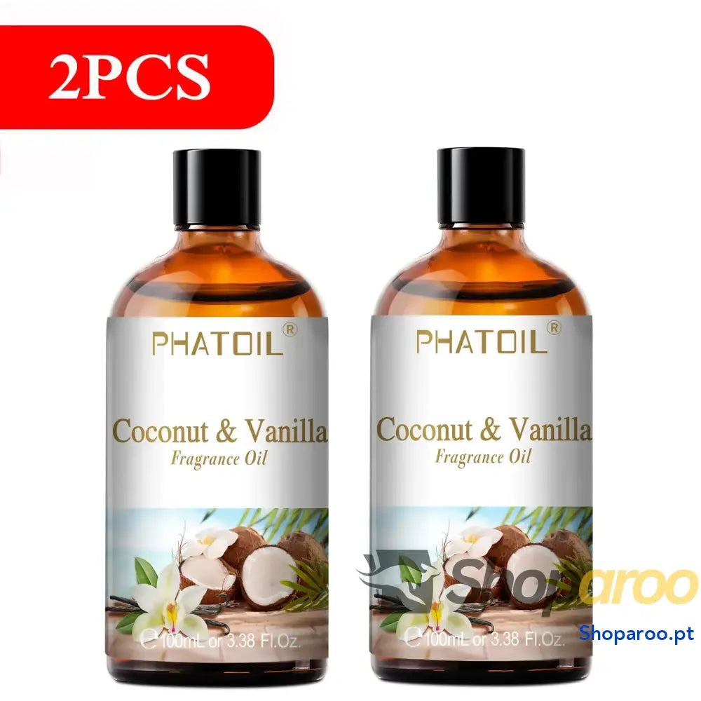 Óleo de Fragrância Aromaterapia Phatoil 100ml Coco Baunilha Morango