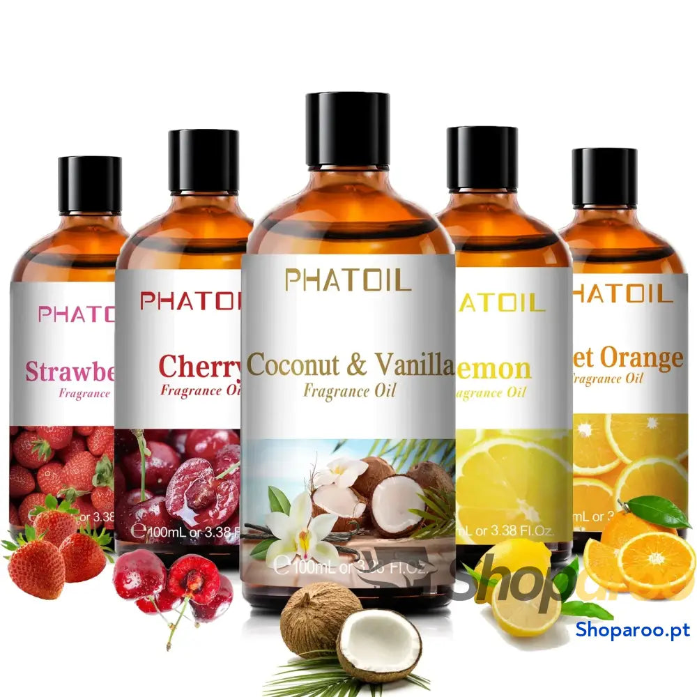 Óleo de Fragrância Aromaterapia Phatoil 100ml Coco Baunilha Morango