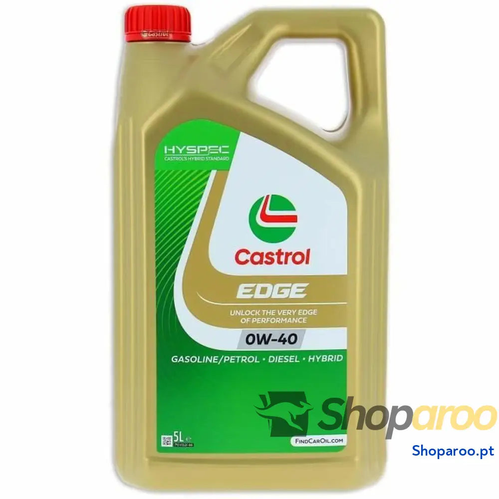 Óleo de motor Castrol Edge Gasolina Diesel Híbrido 0w40 5 L
