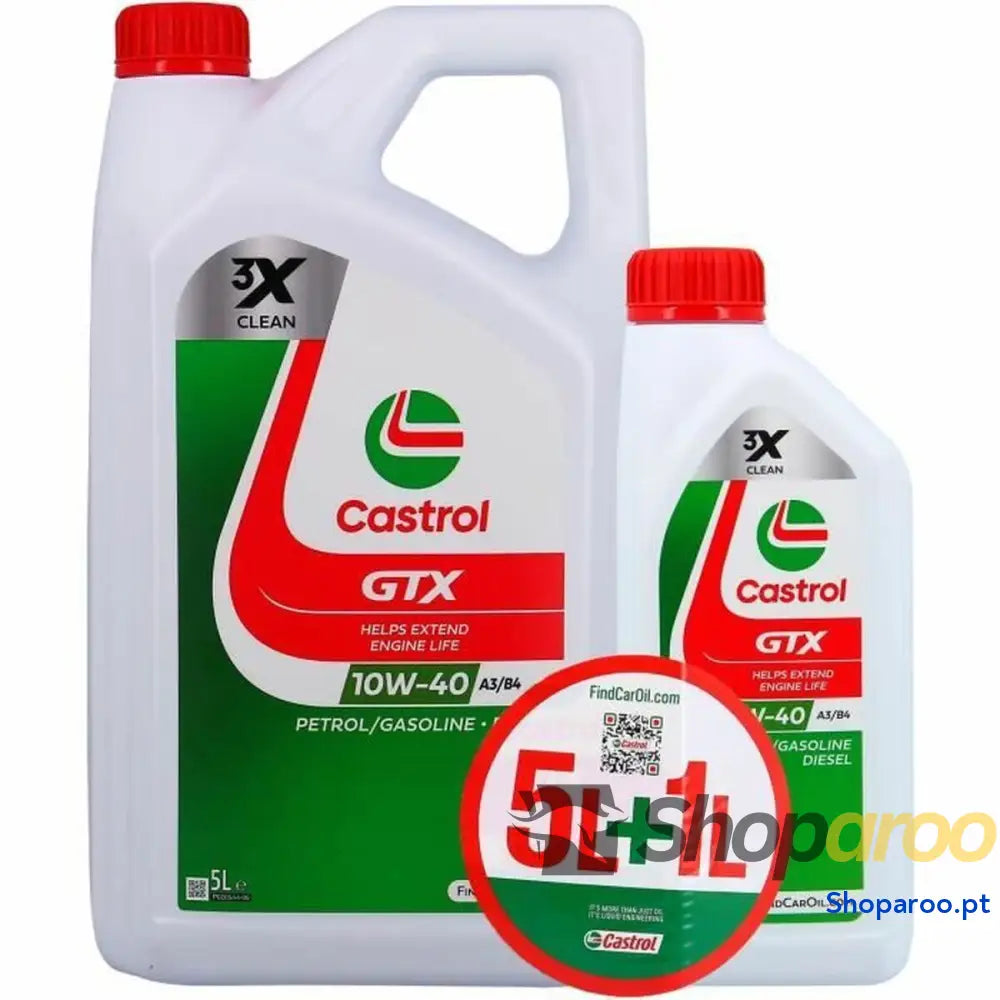 Óleo de Motor para Automóveis Castrol GTX 10W 40 6 L