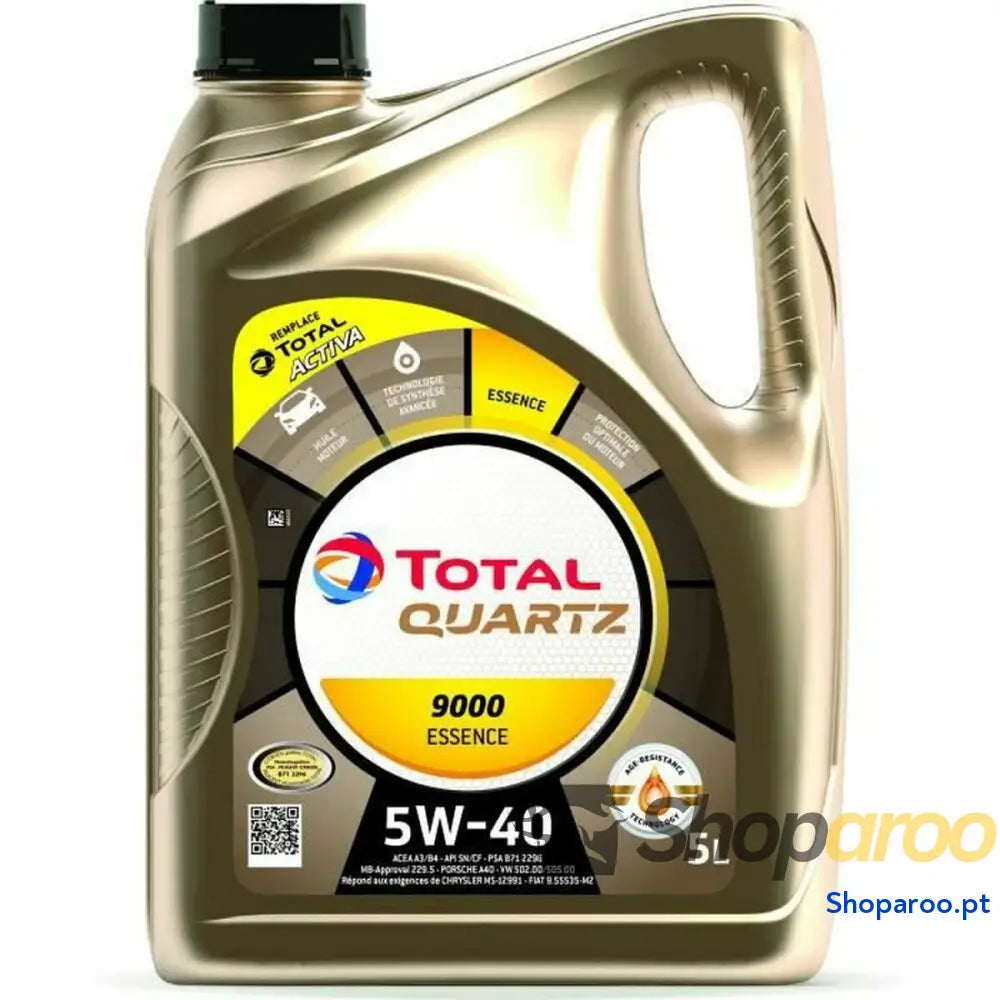 Óleo de Motor para Automóveis Total QUARTZ 9000 5 L 5W40