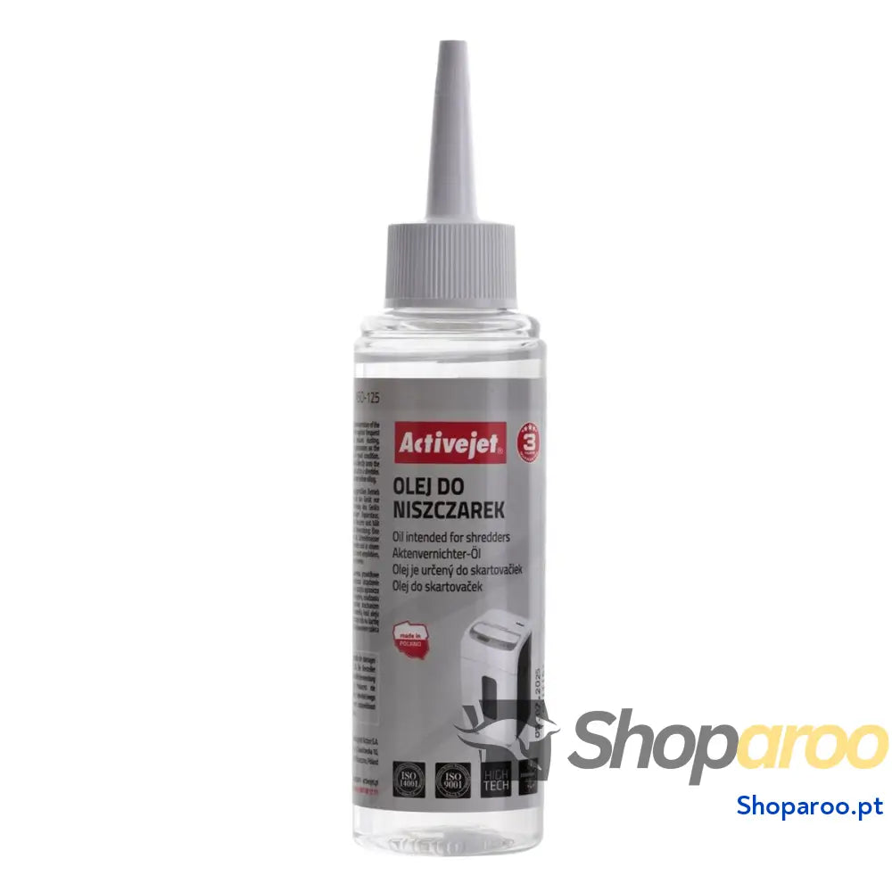 Óleo Lubrificante para Trituradora de Papel Activejet ASO-125 125 ml