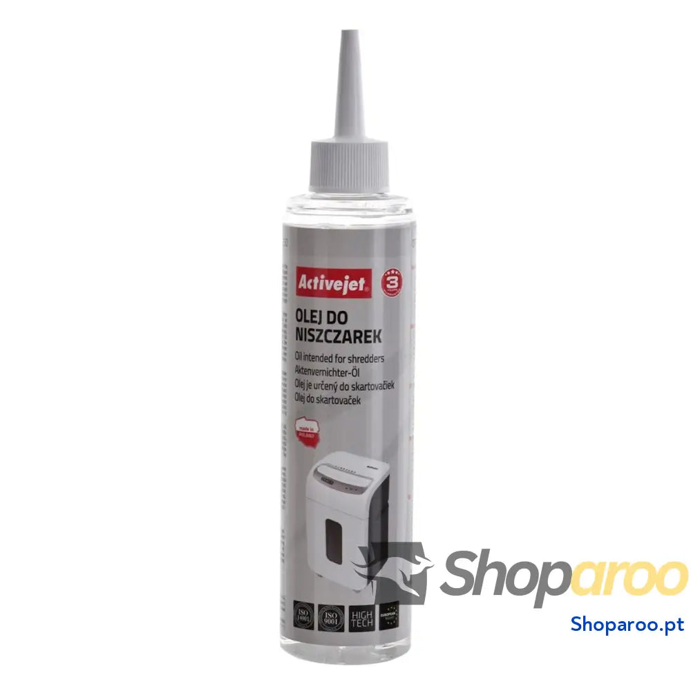 Óleo Lubrificante para Trituradora de Papel Activejet ASO-250 250 ml