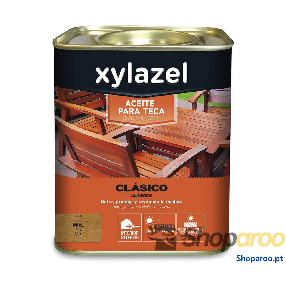 Óleo para teca Xylazel Classic Mel 750 ml Mate