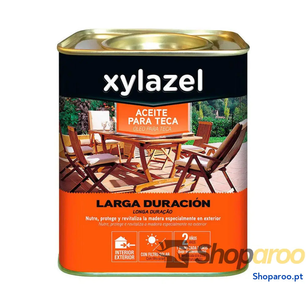 Óleo para teca Xylazel Longa duração Natural 750 ml Mate