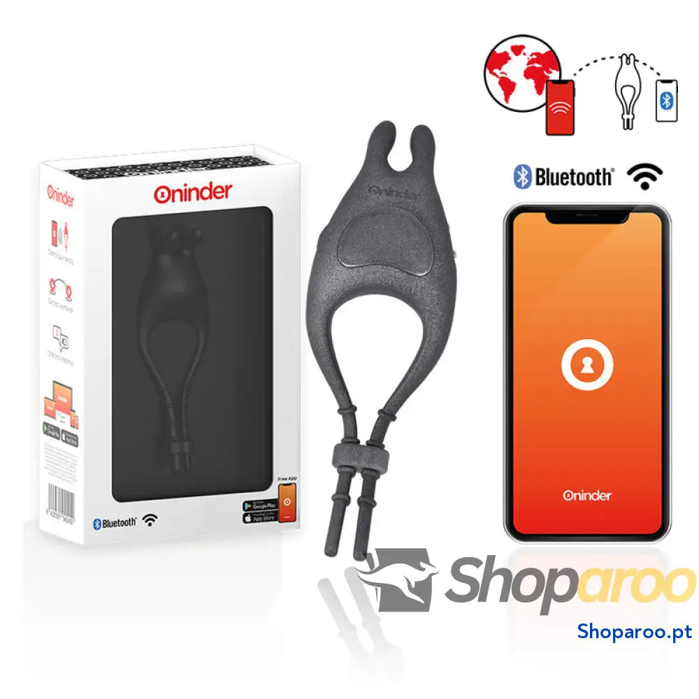 ONINDER - ANEL VIBRADOR AJUSTÁVEL RECARREGÁVEL PAMPA COM ESTIMULADOR DE CLITÓRIS 10 VELOCIDADES - APLICATIVO GRATUITO