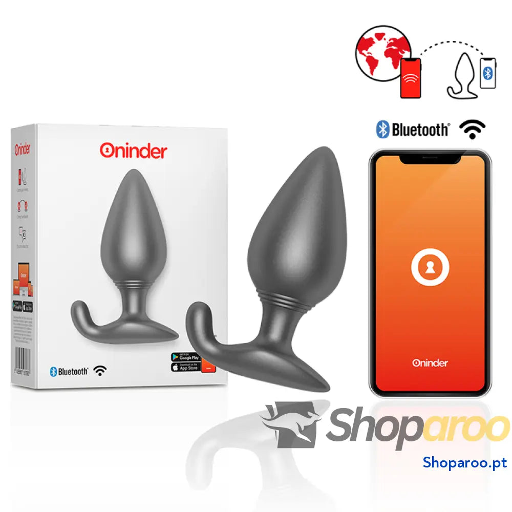 ONINDER - RIO VIBRANTE ANAL PLUG PRETO - APLICATIVO GRATUITO