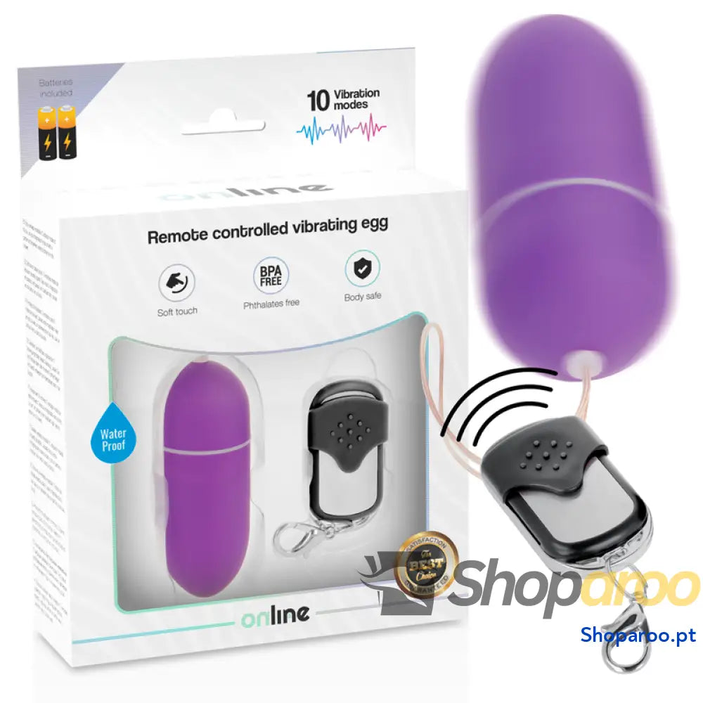ONLINE - OVO VIBRANTE COM CONTROLE REMOTO L LILAC