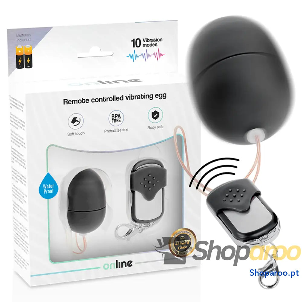 ONLINE OVO VIBRANTE COM CONTROLE REMOTO S PRETO
