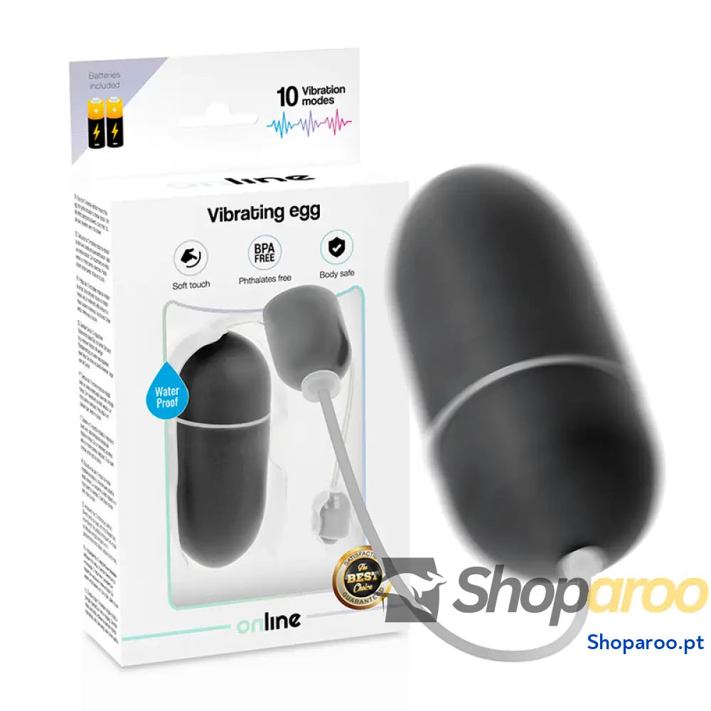 ONLINE - OVO VIBRANTE PRETO IMPERMEVEL