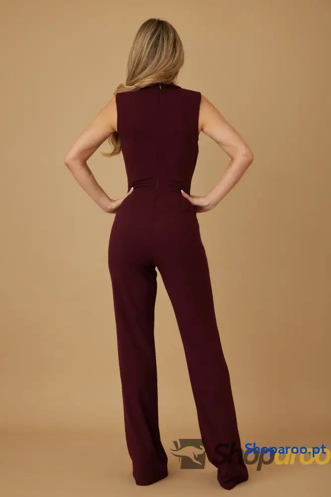 Open Flap With Metal Shank Button Jumpsuit