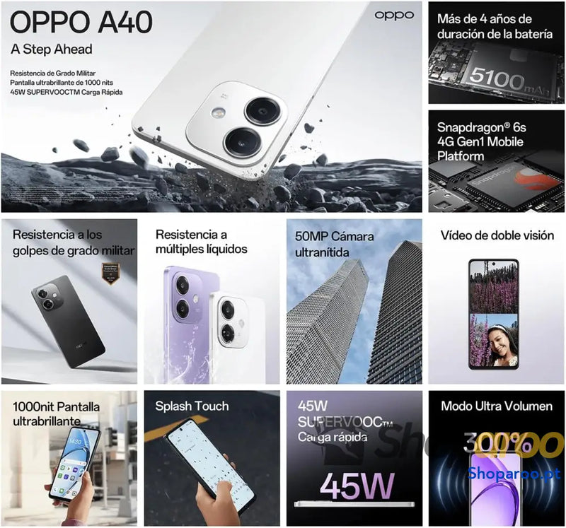 Oppo A40 duplo 128 GB 4 Ram Starry Purple