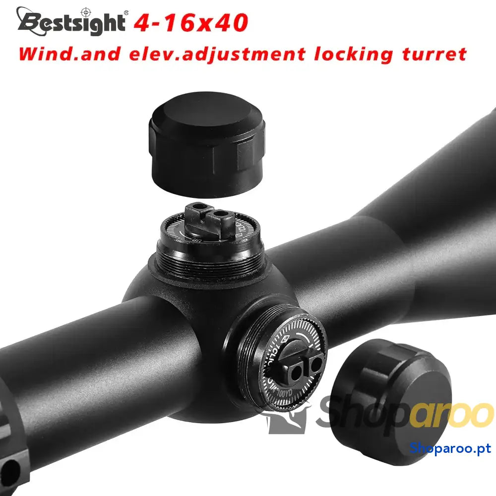 Óptica 4-16x40 AOE Mira Iluminada para Espingarda e Airsoft