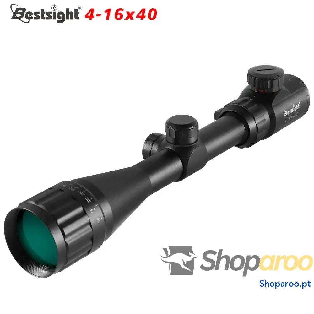 Óptica 4-16x40 AOE Mira Iluminada para Espingarda e Airsoft