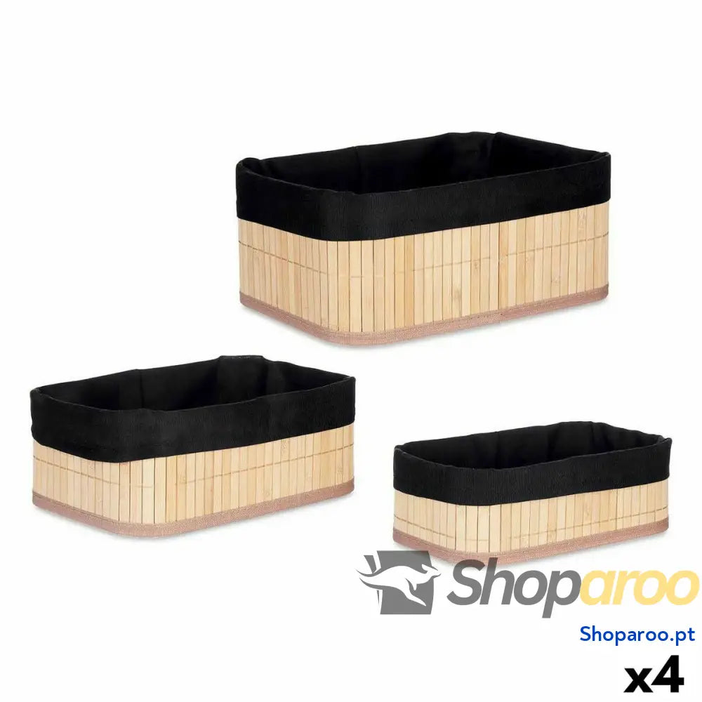 Organizador Berilo BA1317 438 Bambu 31 x 12 21 cm Conjunto