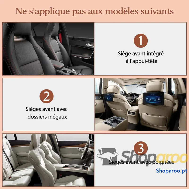 Organizador de assento carro protetores para com 10 bolsos organizador traseiro crianças tablet iPad 9,7’’ e 10,5’’