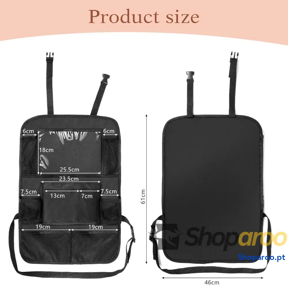 Organizador de assento carro protetores para com 10 bolsos organizador traseiro crianças tablet iPad 9,7’’ e 10,5’’