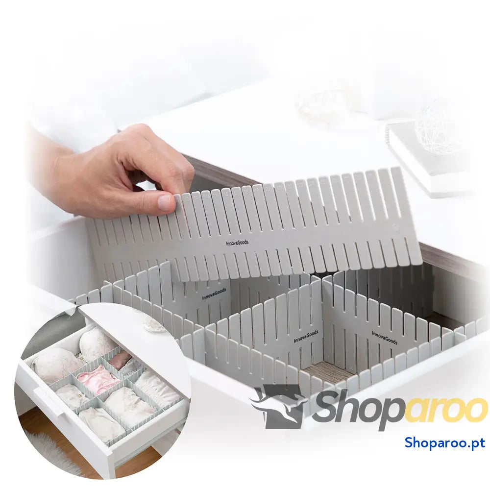 Organizador de Gavetas Ajustável InnovaGoods 16 Unidades