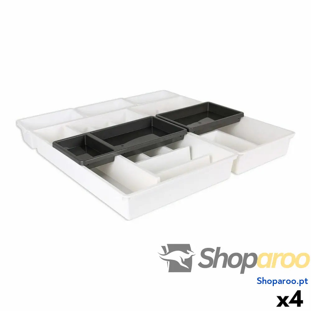 Organizador de Talheres Tontarelli Bella Branco 7 Peças 49,5 x 49,2 x 6,7 cm (4 Unidades)