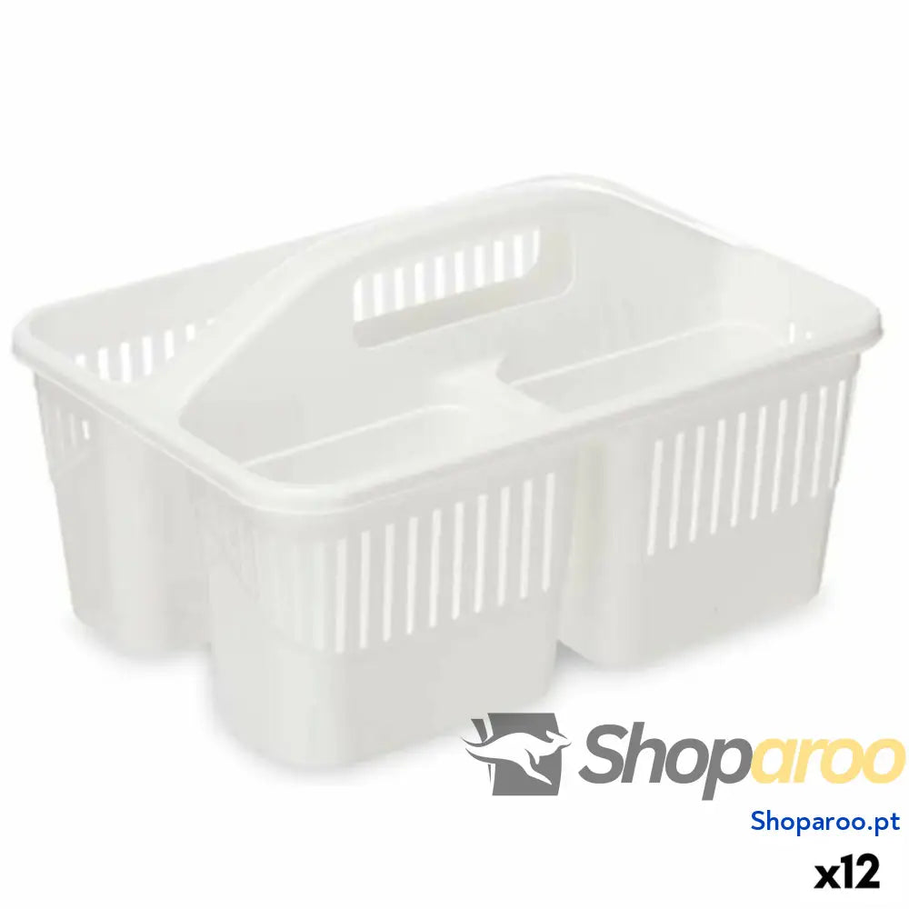 Organizador Limpeza Branco Plástico 31,3 x 18 22 cm (12 Unidades)