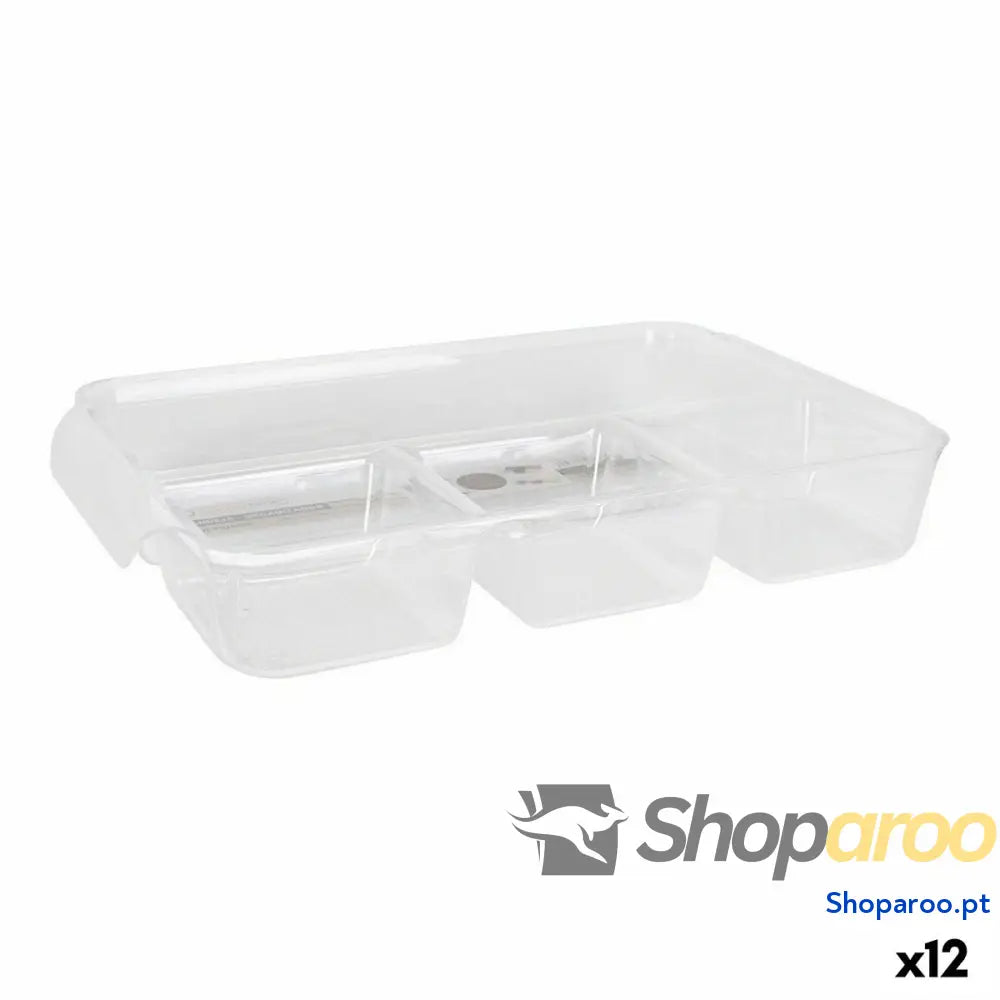 Organizador Multiusos Confortime Transparente 37,5 x 23,5 5 cm (12 Unidades)
