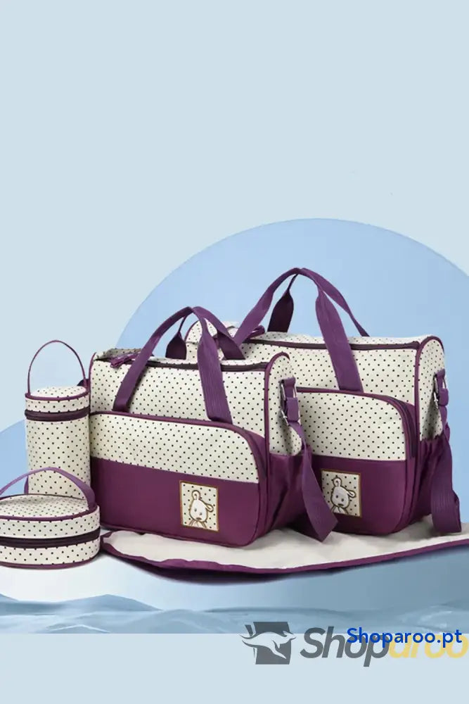 Oxford Cloth Contrast 4 Piece Bag Set
