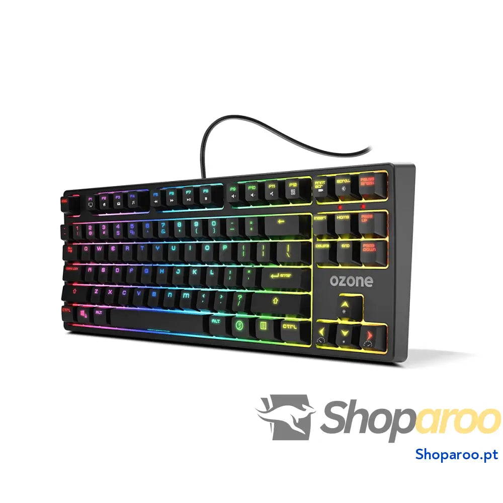 Ozone Gaming OZTACTICALSP Mini teclado tático para jogos mecânico sem numérico Bluetooth interruptores vermelhos Outemu
