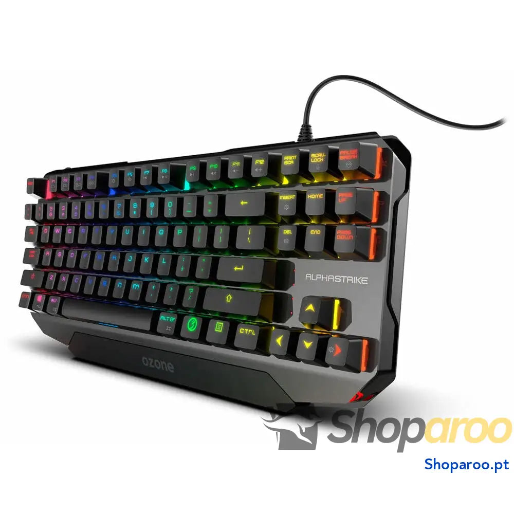 Ozone Gaming OZTACTICALSP Mini teclado tático para jogos mecânico sem numérico Bluetooth interruptores vermelhos Outemu