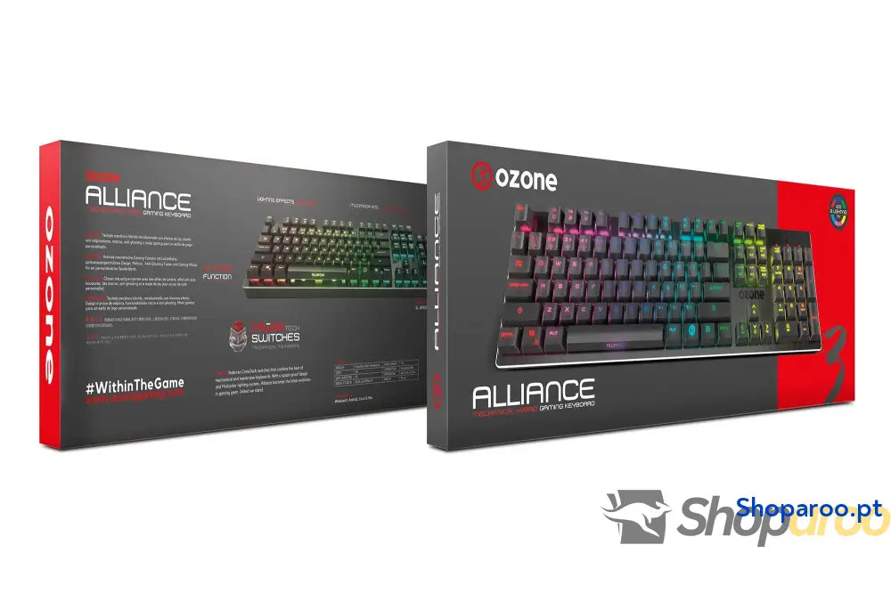 Ozone Gaming OZTACTICALSP Mini teclado tático para jogos mecânico sem numérico Bluetooth interruptores vermelhos Outemu