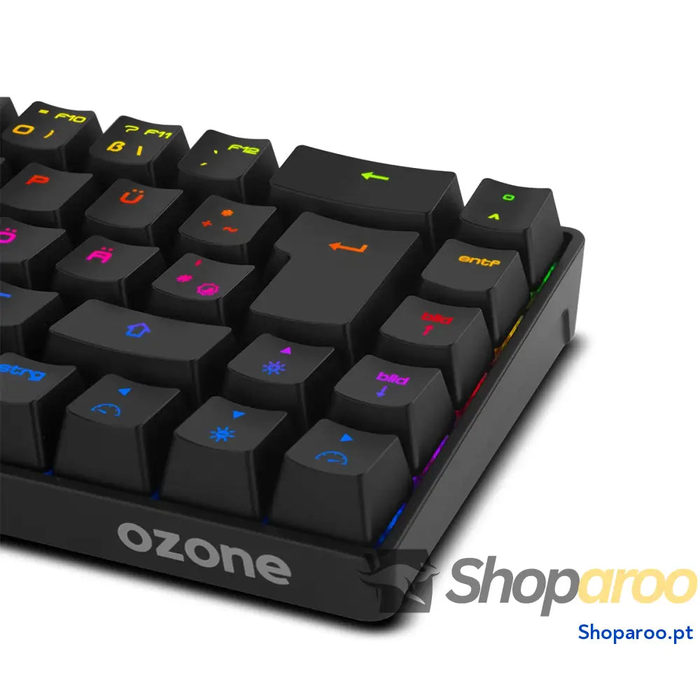 Ozone Gaming OZTACTICALSP Mini teclado tático para jogos mecânico sem numérico Bluetooth interruptores vermelhos Outemu