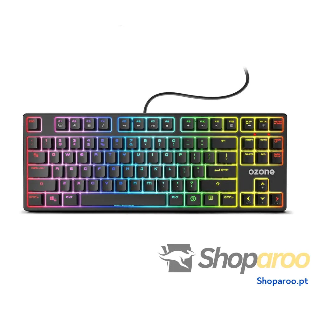 Ozone Gaming OZTACTICALSP Mini teclado tático para jogos mecânico sem numérico Bluetooth interruptores vermelhos Outemu