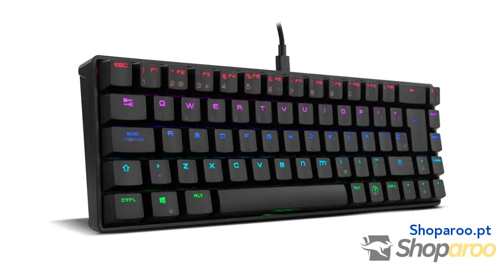Ozone Gaming OZTACTICALSP Mini teclado tático para jogos mecânico sem numérico Bluetooth interruptores vermelhos Outemu