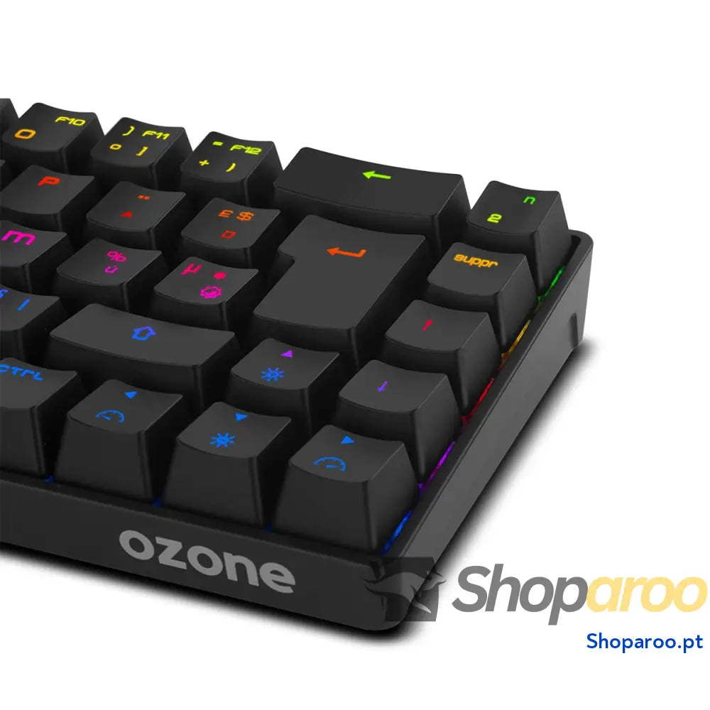 Ozone Gaming OZTACTICALSP Mini teclado tático para jogos mecânico sem numérico Bluetooth interruptores vermelhos Outemu