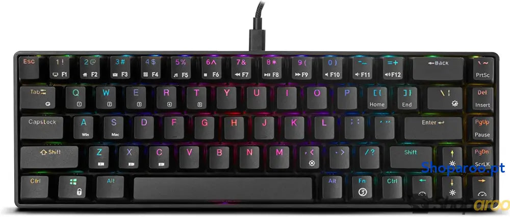 Ozone Gaming OZTACTICALSP Mini teclado tático para jogos mecânico sem numérico Bluetooth interruptores vermelhos Outemu