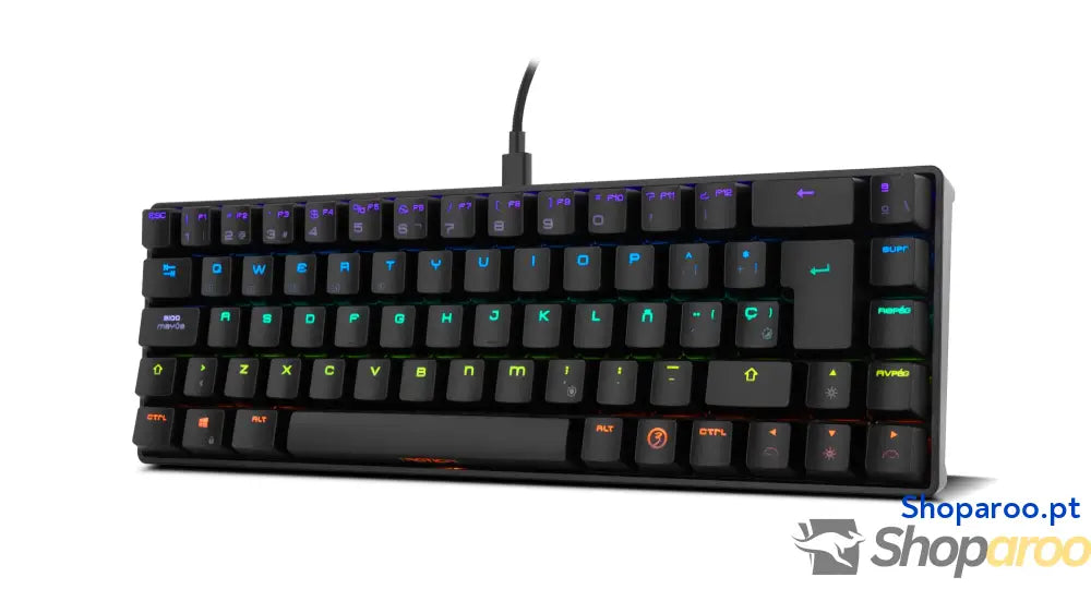 Ozone Gaming OZTACTICALSP Mini teclado tático para jogos mecânico sem numérico Bluetooth interruptores vermelhos Outemu