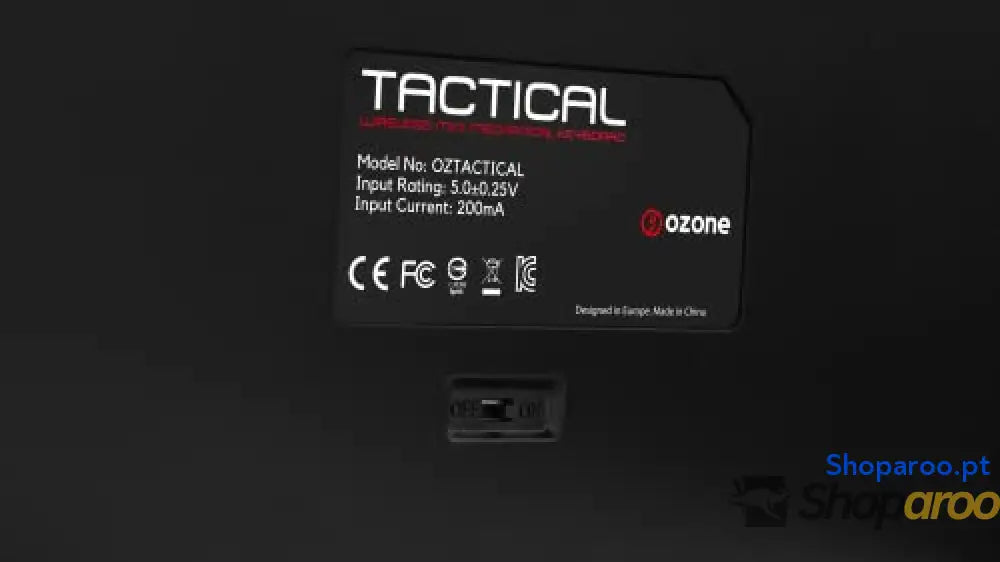 Ozone Gaming OZTACTICALSP Mini teclado tático para jogos mecânico sem numérico Bluetooth interruptores vermelhos Outemu