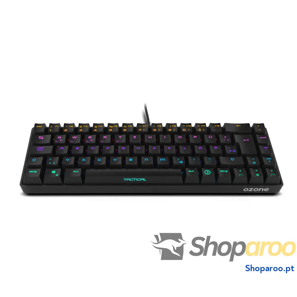 Ozone Gaming OZTACTICALSP Mini teclado tático para jogos mecânico sem numérico Bluetooth interruptores vermelhos Outemu