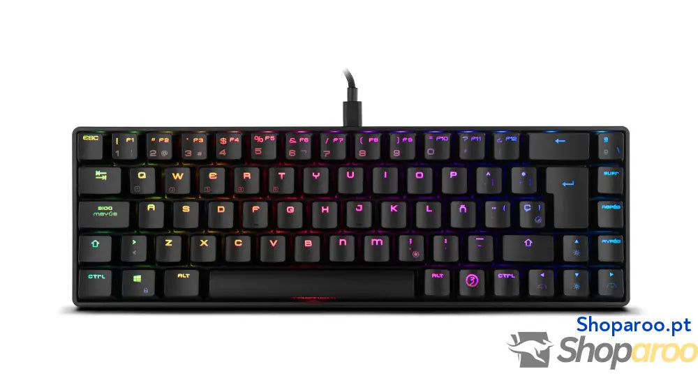 Ozone Gaming OZTACTICALSP Mini teclado tático para jogos mecânico sem numérico Bluetooth interruptores vermelhos Outemu