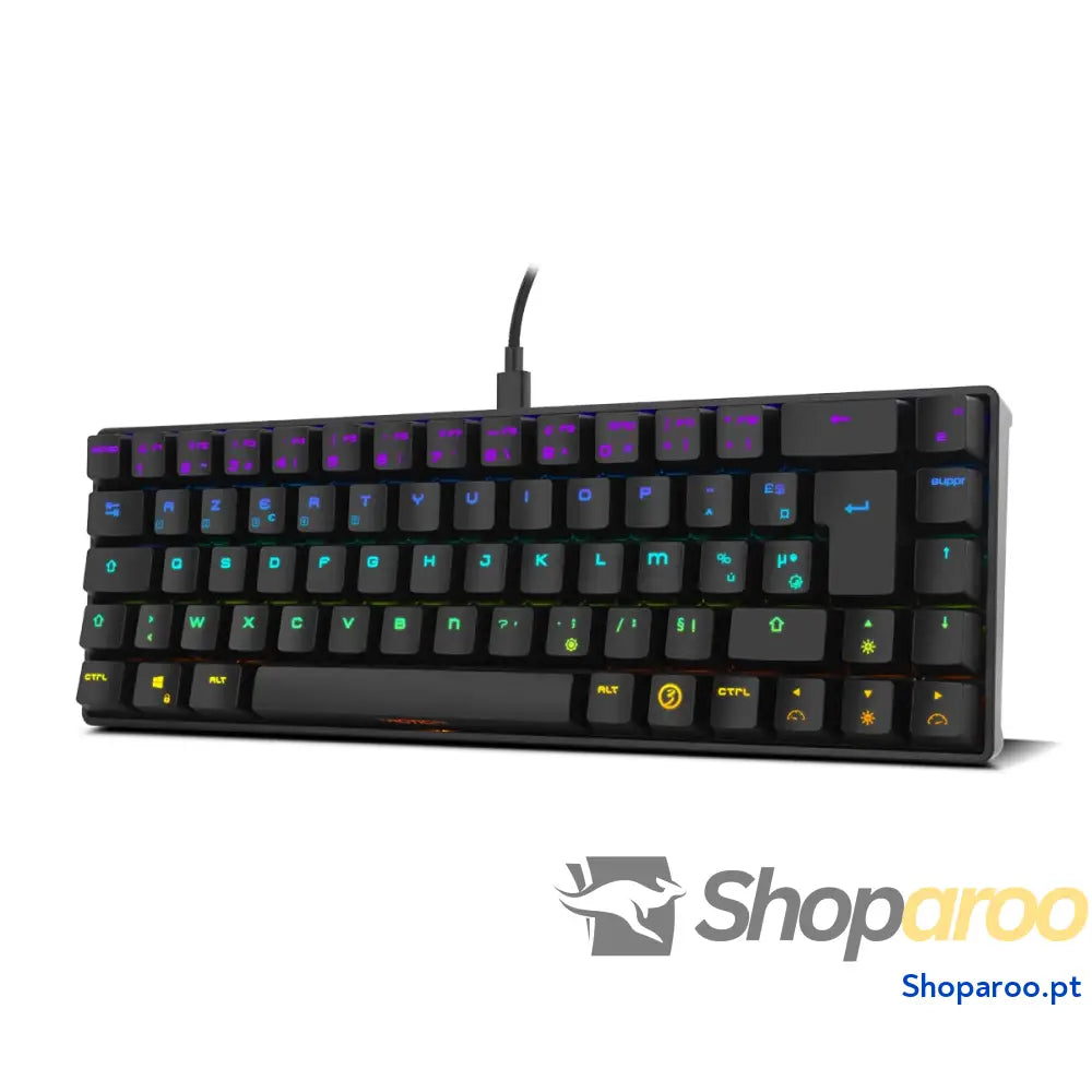 Ozone Gaming OZTACTICALSP Mini teclado tático para jogos mecânico sem numérico Bluetooth interruptores vermelhos Outemu