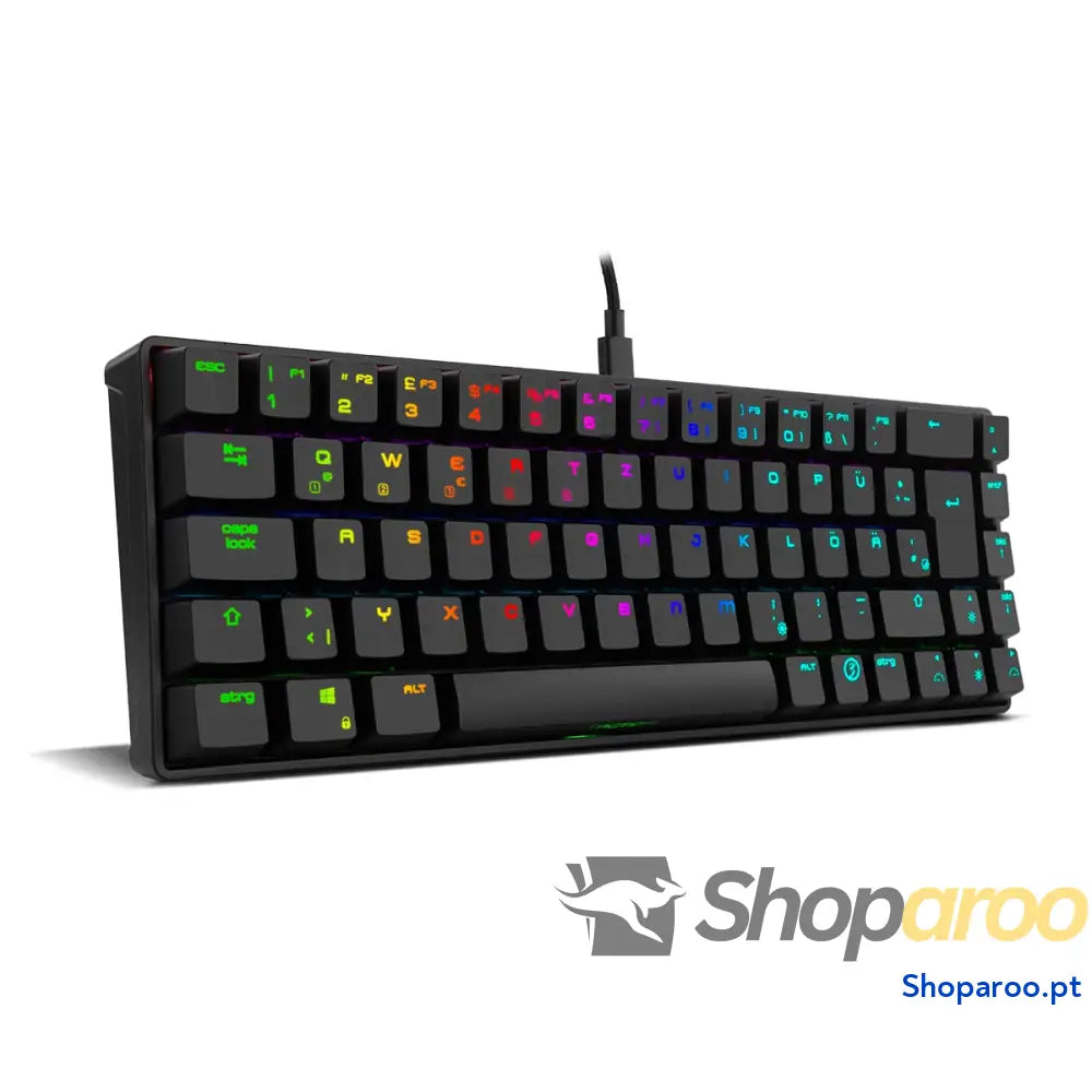 Ozone Gaming OZTACTICALSP Mini teclado tático para jogos mecânico sem numérico Bluetooth interruptores vermelhos Outemu