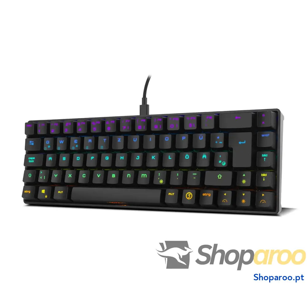 Ozone Gaming OZTACTICALSP Mini teclado tático para jogos mecânico sem numérico Bluetooth interruptores vermelhos Outemu