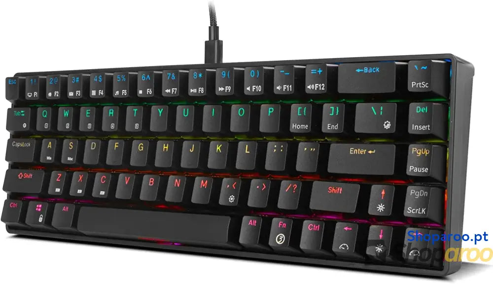 Ozone Gaming OZTACTICALSP Mini teclado tático para jogos mecânico sem numérico Bluetooth interruptores vermelhos Outemu