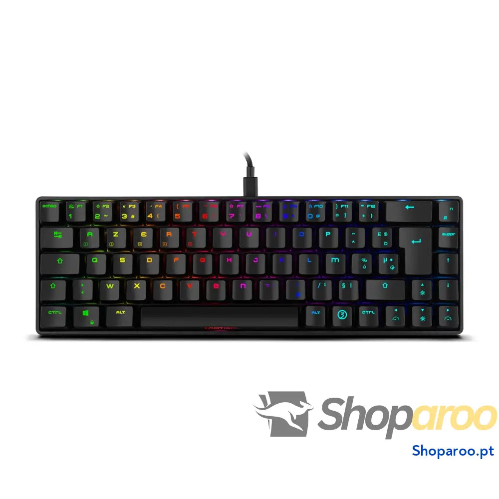Ozone Gaming OZTACTICALSP Mini teclado tático para jogos mecânico sem numérico Bluetooth interruptores vermelhos Outemu