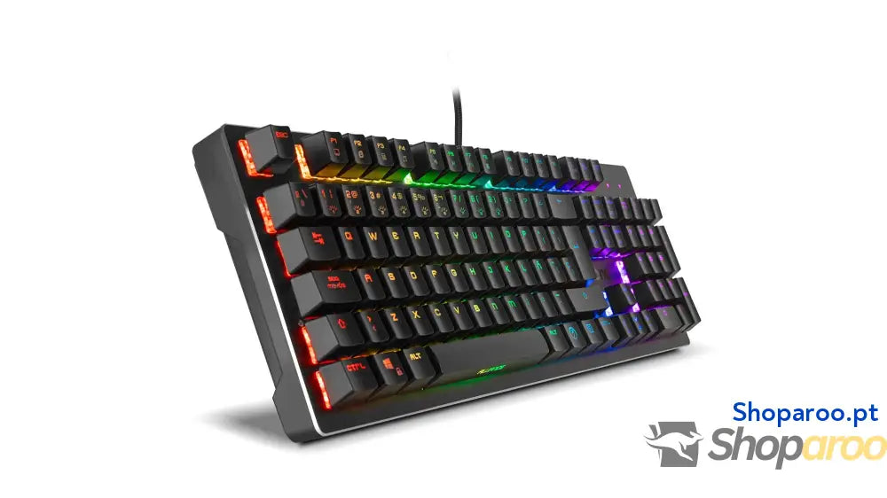 Ozone Gaming OZTACTICALSP Mini teclado tático para jogos mecânico sem numérico Bluetooth interruptores vermelhos Outemu