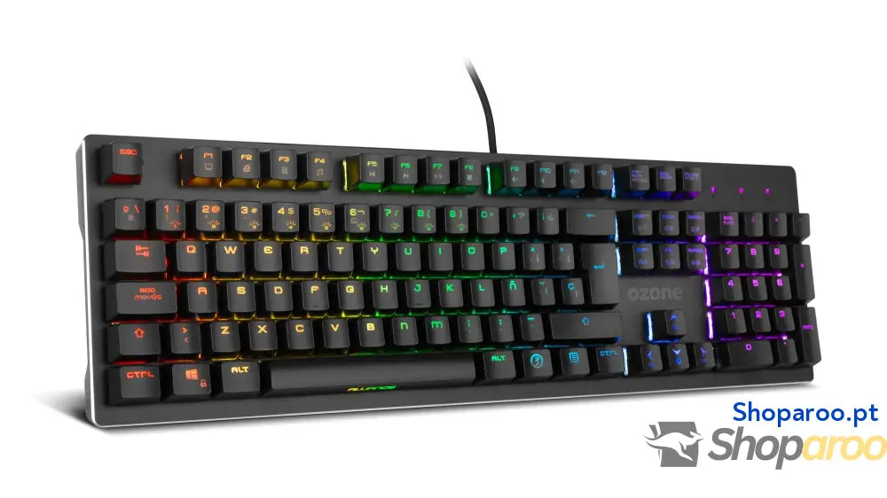 Ozone Gaming OZTACTICALSP Mini teclado tático para jogos mecânico sem numérico Bluetooth interruptores vermelhos Outemu