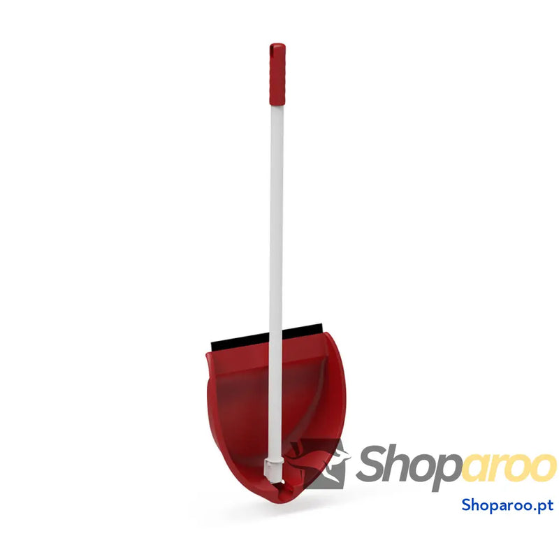 Pá Plastiken Branco Vermelho Plástico Dobrável
