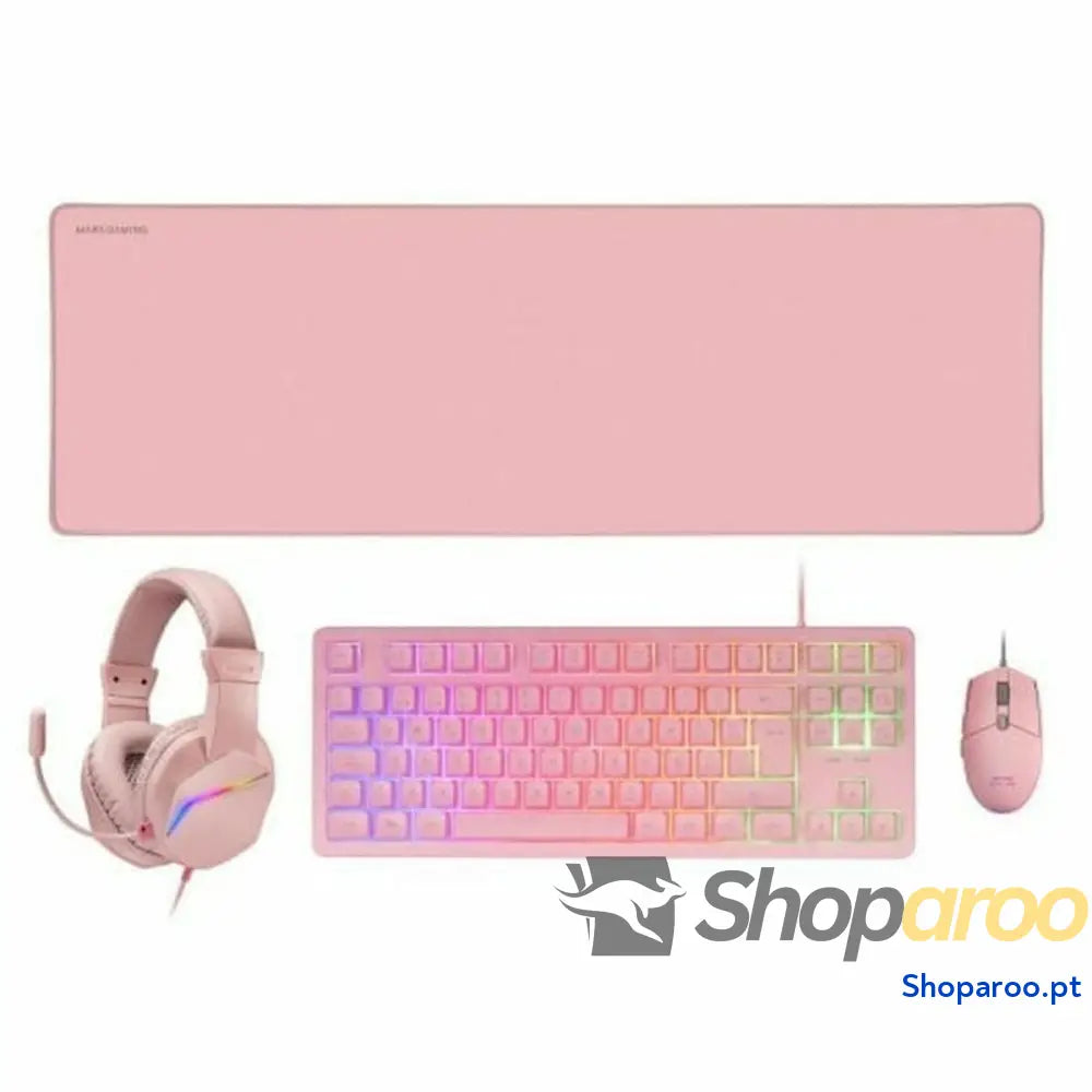 Pack Gaming Mars Gaming MCPRGB3PES Qwerty espanhol