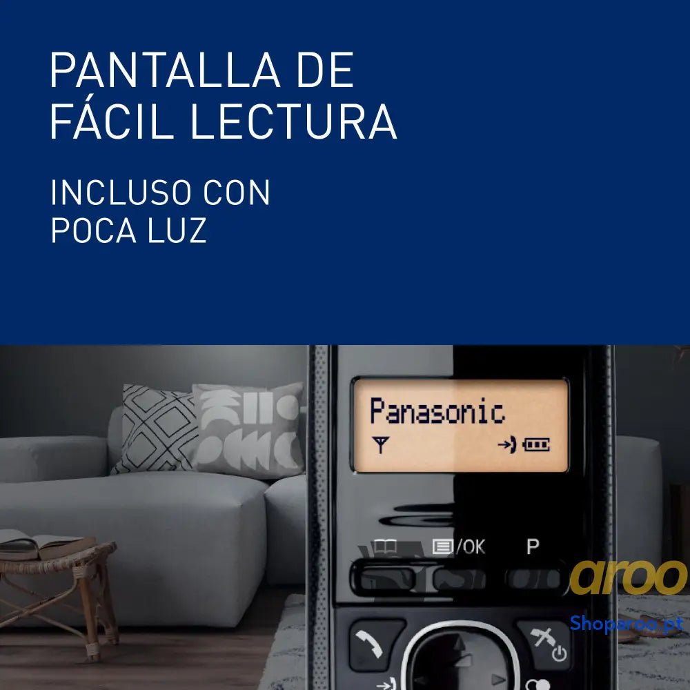 Panasonic KX TG1612SPR Telefone sem fio digital DECT unidade base e 2 auscultadores identificador de chamadas bateria