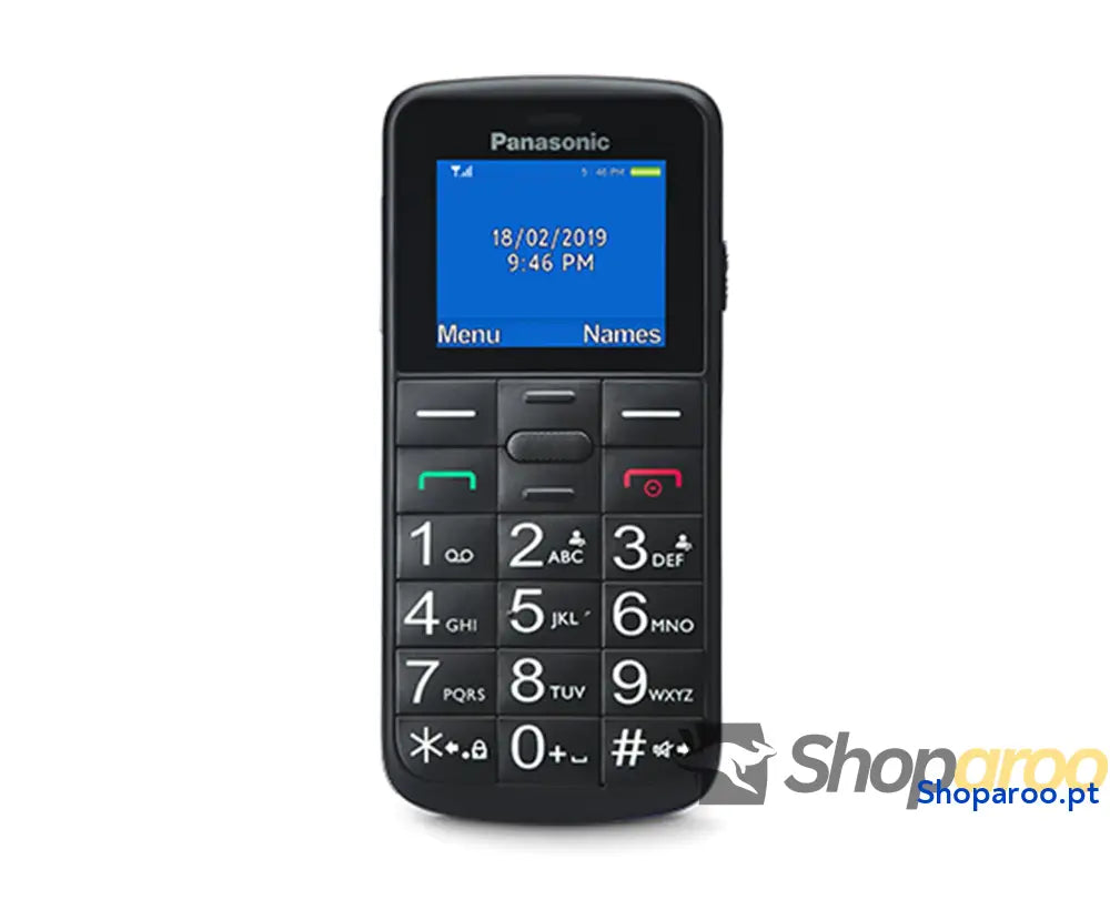Panasonic KX TU110EXC Telemóvel para idosos 1,77 polegadas (160 x 128) ecrã e teclas grandes botão SOS resistente
