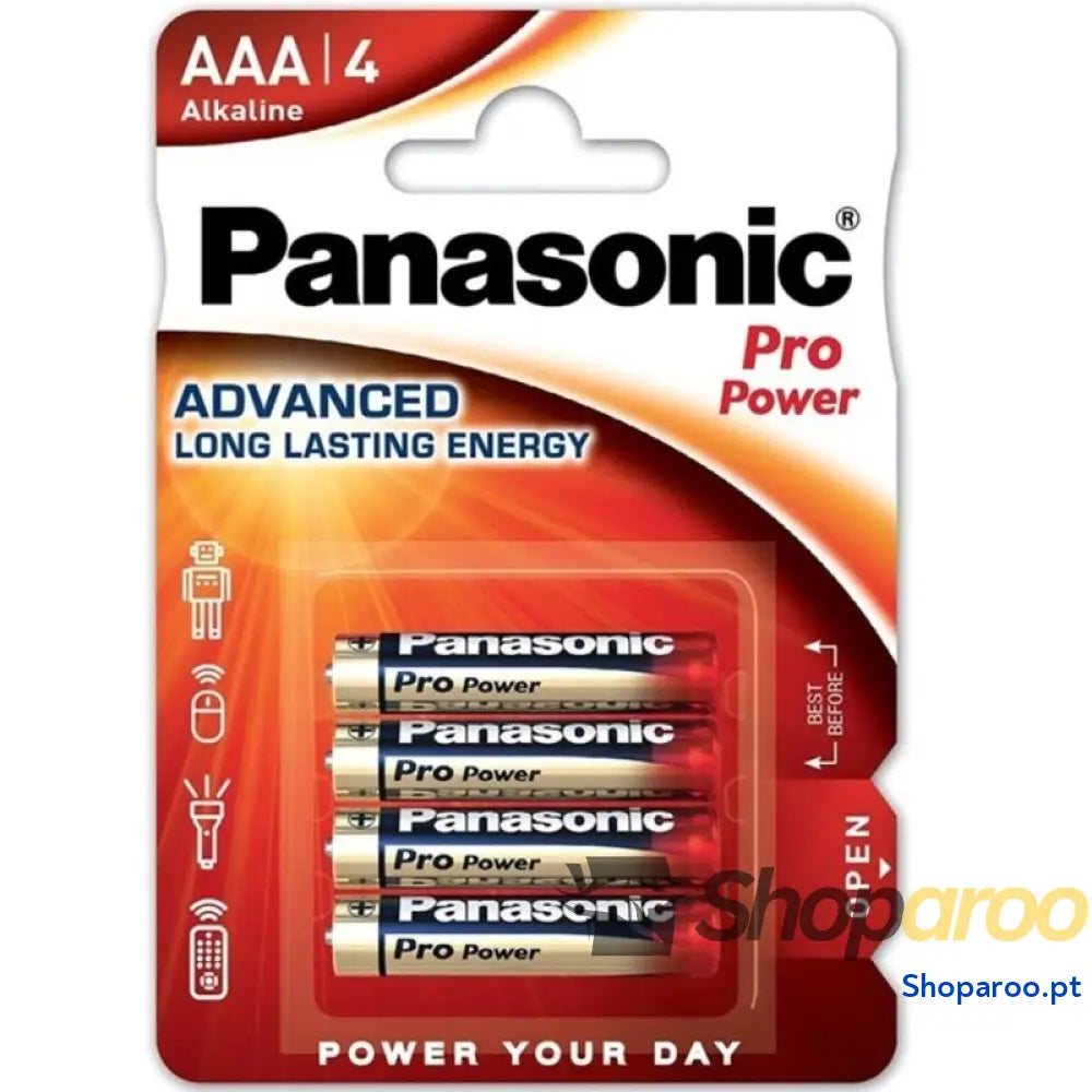 PANASONIC PILHA AAA ALCALINAS PRO POWER LR03 BLISTER*4